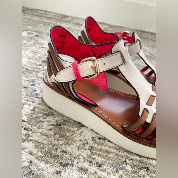 Rare Coach Putnam Huarache Leather Platform Sandals Legacy size 9 - Picture 5 of 13